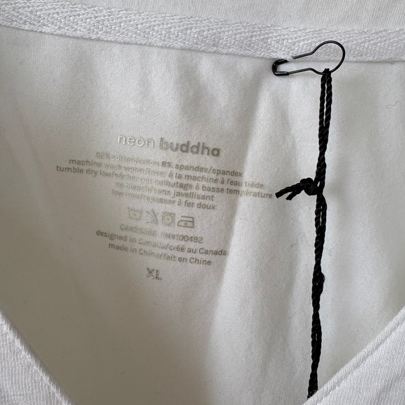 Neon Buddha 'Entranced'  button front jacket with peplum NWT  detail White XL - Picture 2 of 5